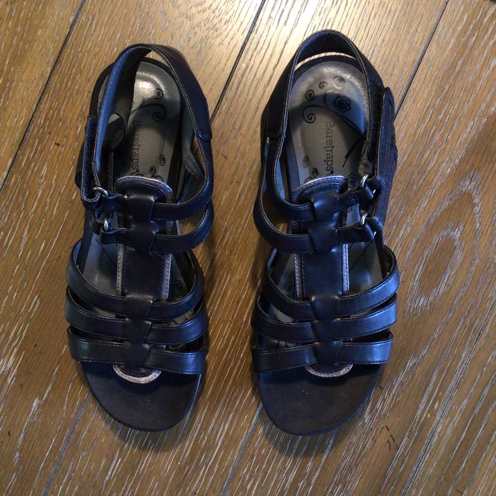 Women's Black Strappy Sandals